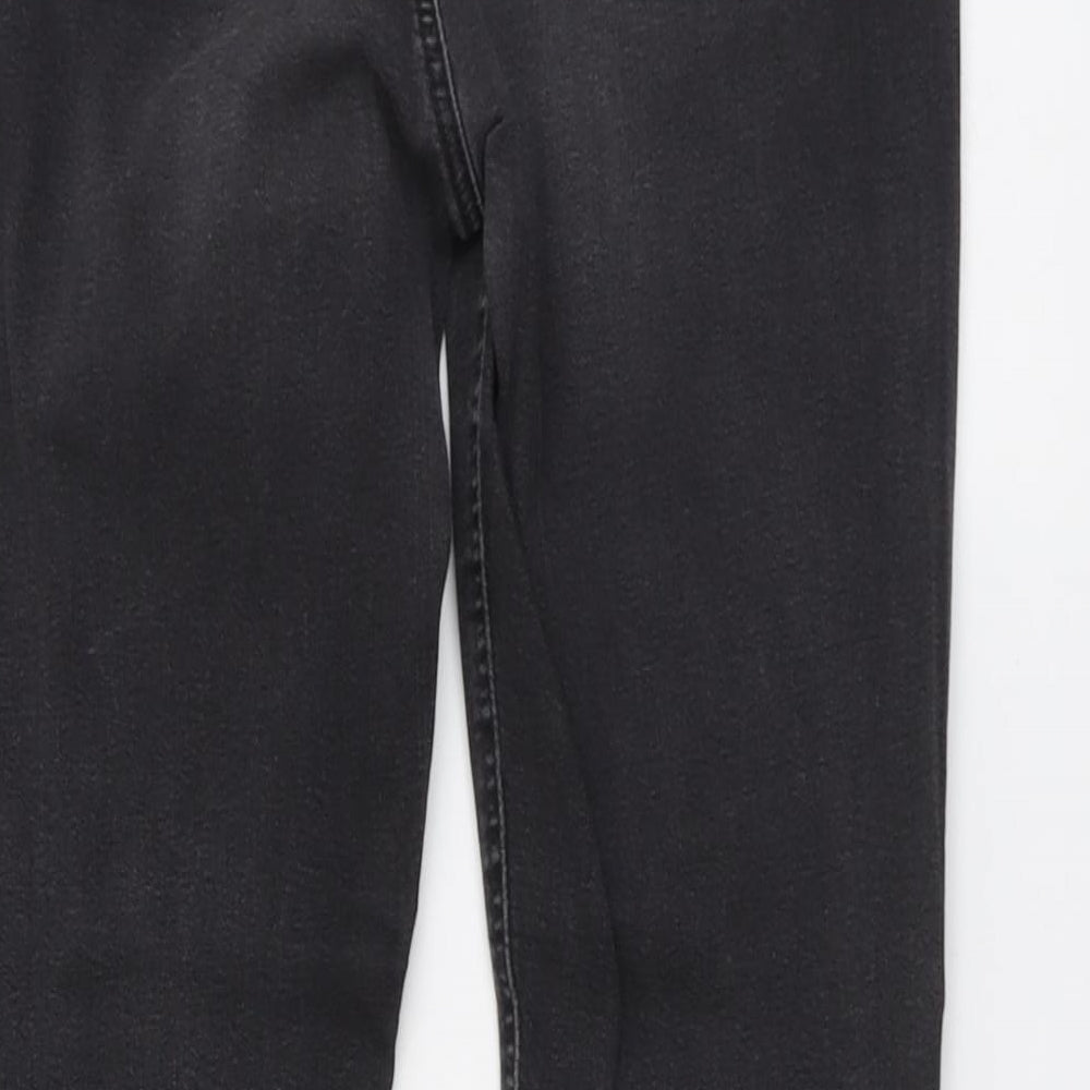 Dorothy Perkins Womens Grey Cotton Skinny Jeans Size 12 L26 in Regular Button