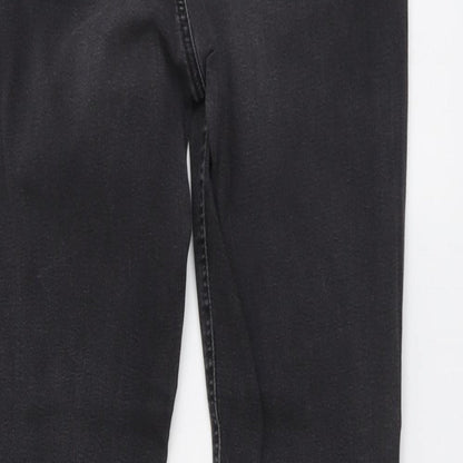 Dorothy Perkins Womens Grey Cotton Skinny Jeans Size 12 L26 in Regular Button