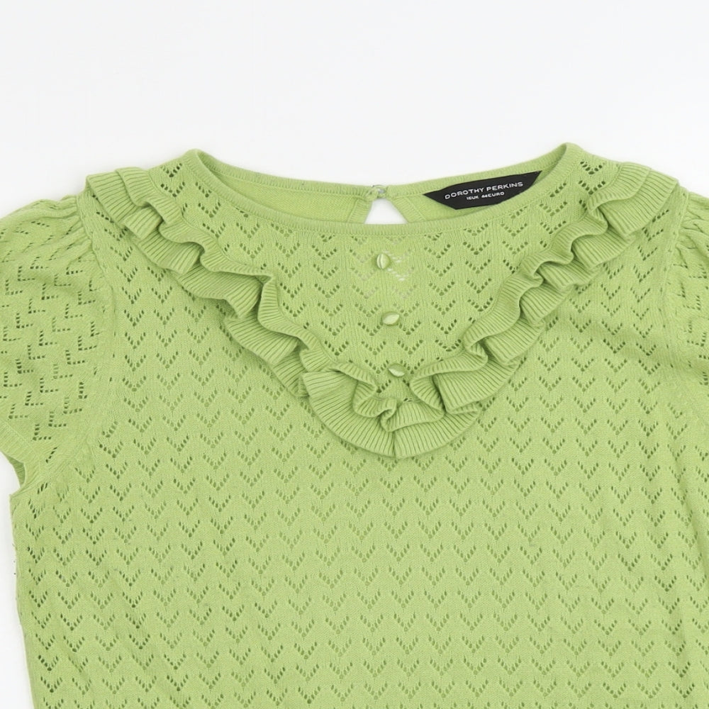 Womens UK Size 16 Dorothy Perkins Green Pullover Jumper