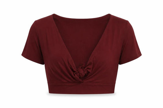 Womens UK Size XL Pull&Bear Red Cropped T-Shirt