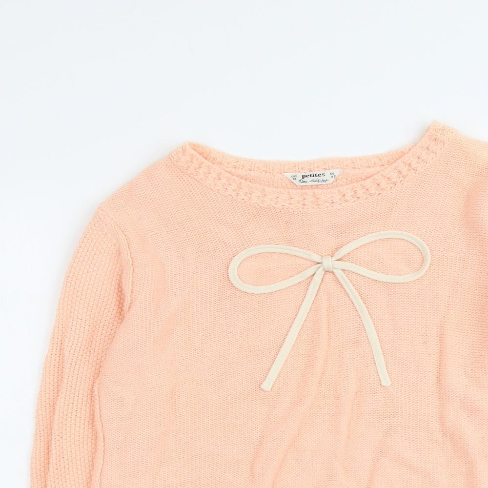Womens UK Size 14 Miss Selfridge Orange Pullover Jumper