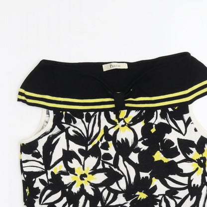 Womens UK Size S Precis Black Basic Blouse