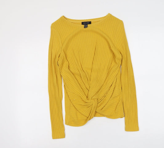 Womens UK Size 6 New Look Yellow Pullover Jumper