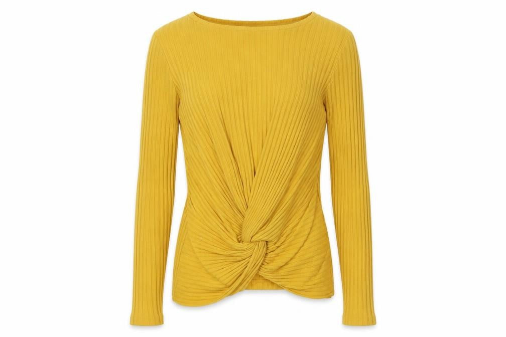 Womens UK Size 6 New Look Yellow Pullover Jumper