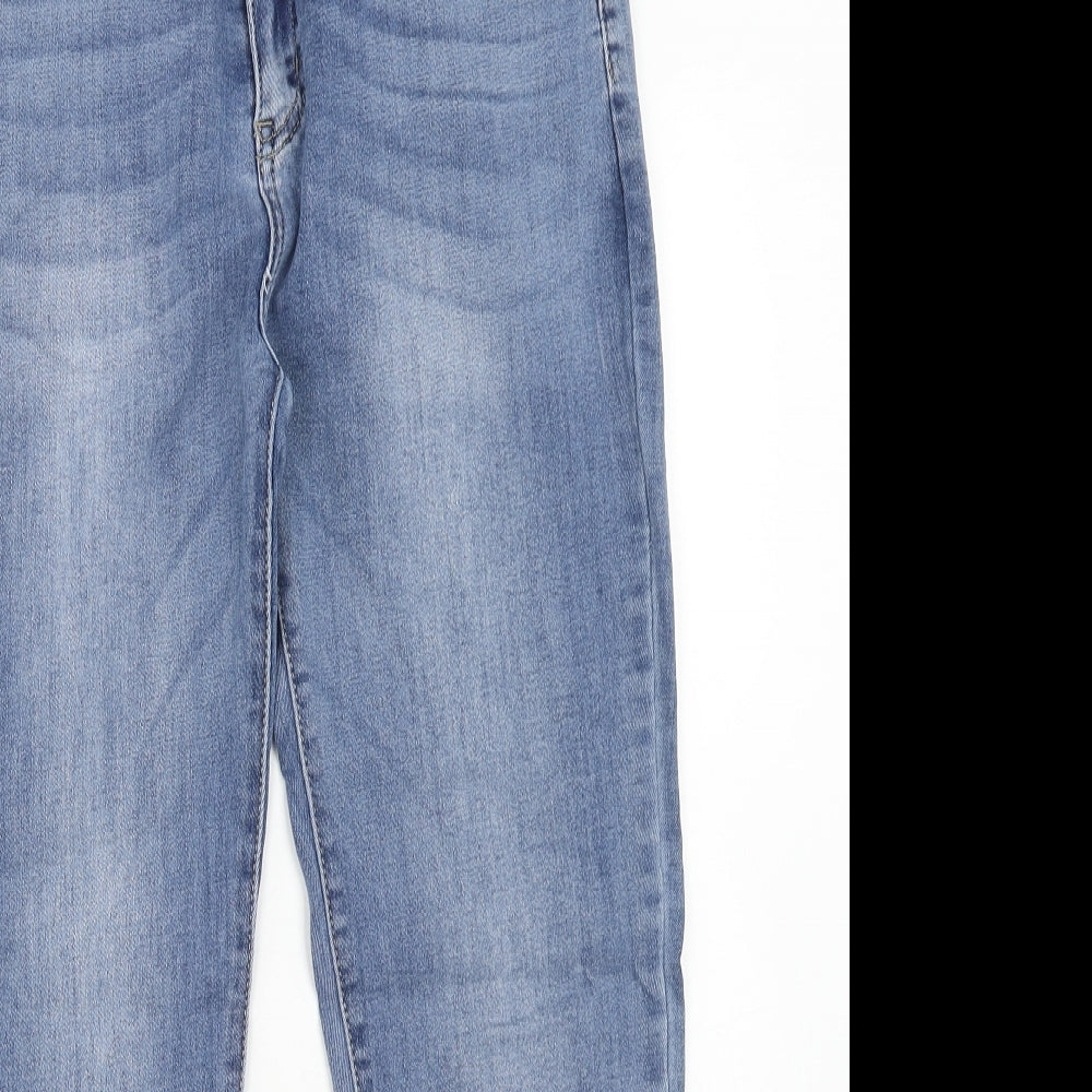 Big Spade Womens Blue Cotton Skinny Jeans Size 34 in Regular Zip