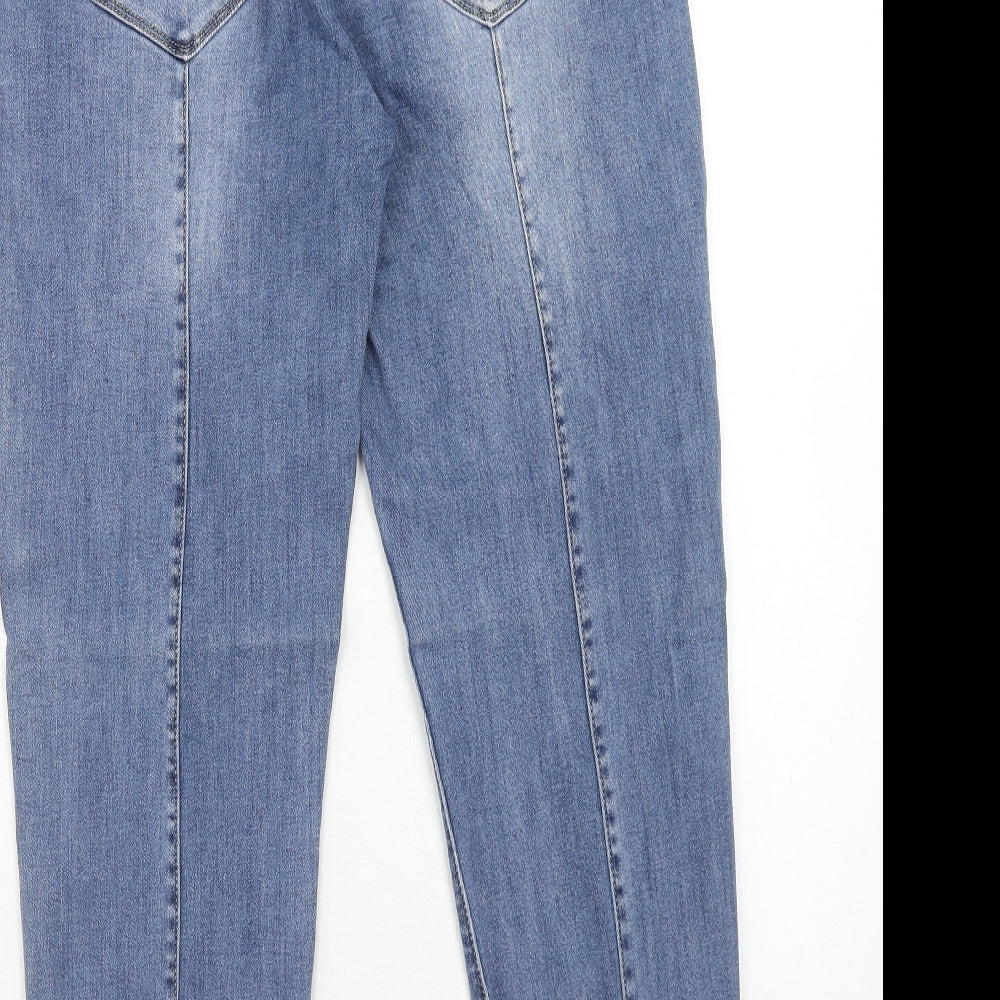Big Spade Womens Blue Cotton Skinny Jeans Size 34 in Regular Zip