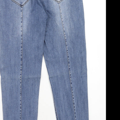 Big Spade Womens Blue Cotton Skinny Jeans Size 34 in Regular Zip