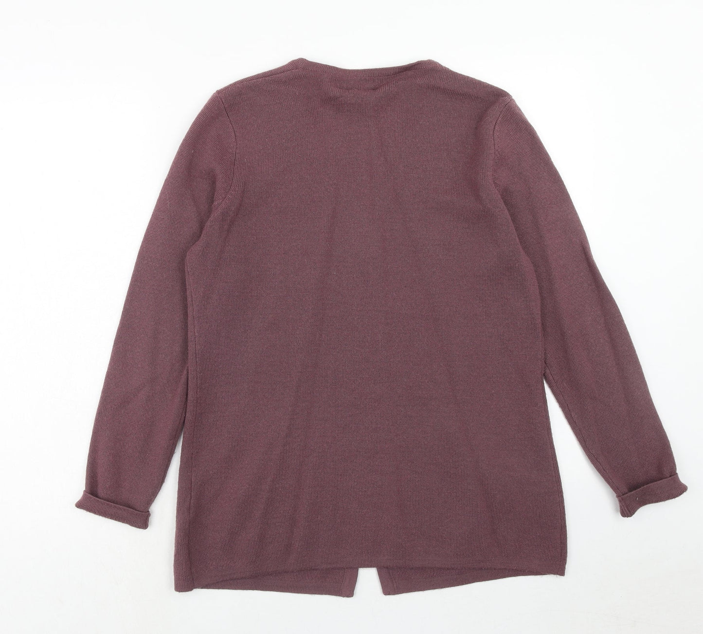 Hawkshead Womens Purple V-Neck Acrylic Cardigan Jumper Size 12