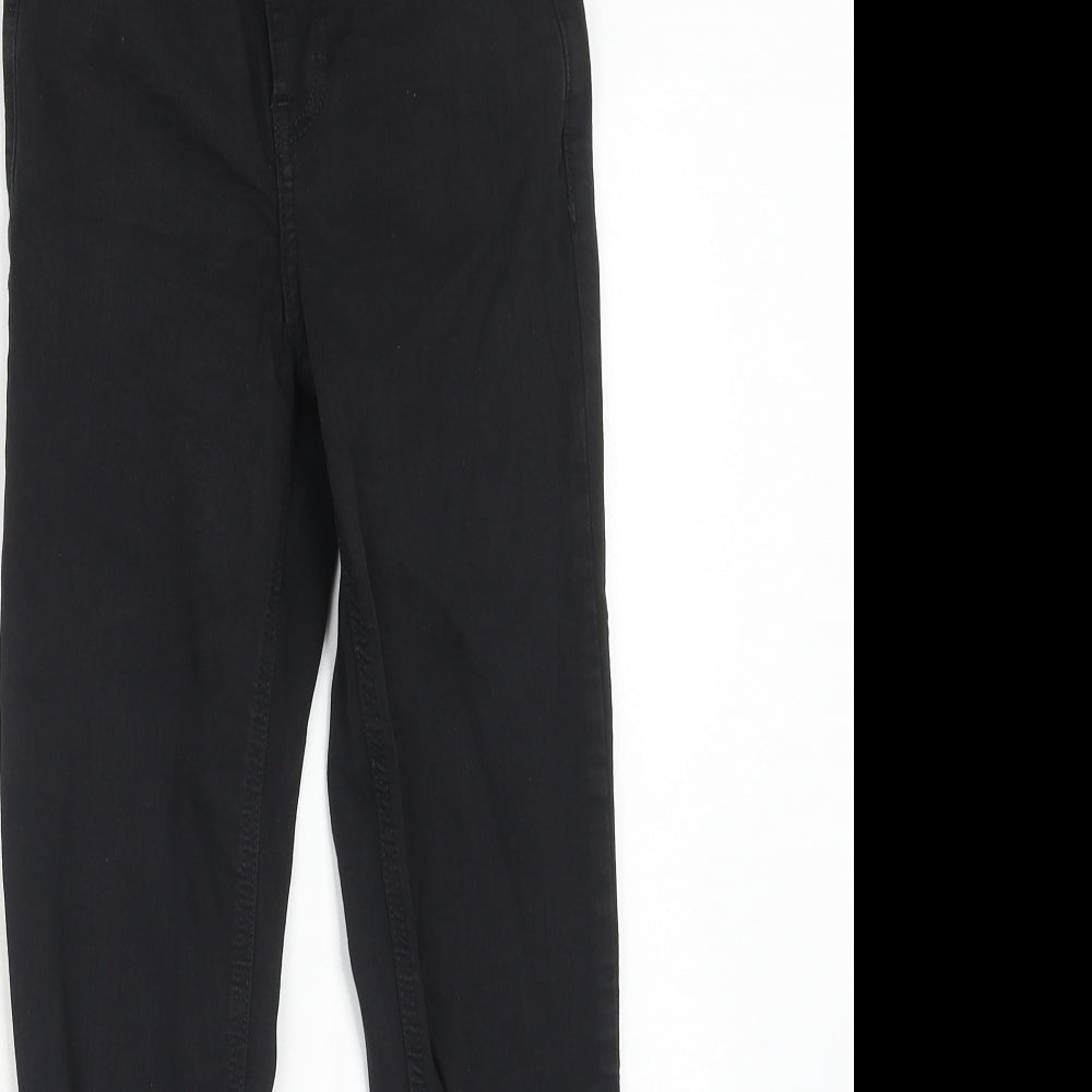 Topshop Womens Black Cotton Skinny Jeans Size 25 in L30 in Regular Zip