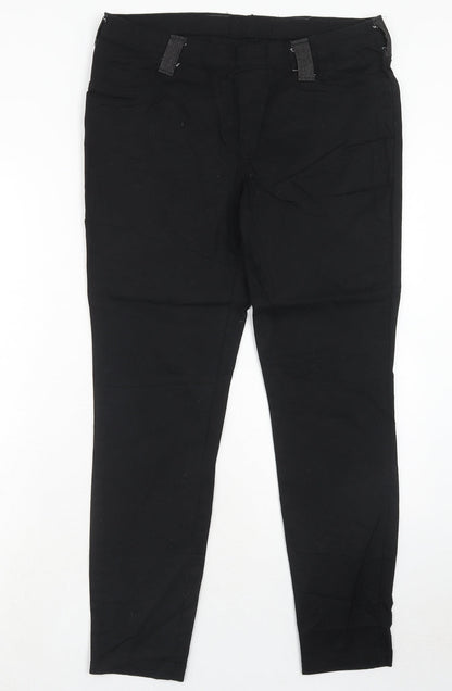 Womens UK Size 12 Preworn Regular Fit Skinny Black Jeans
