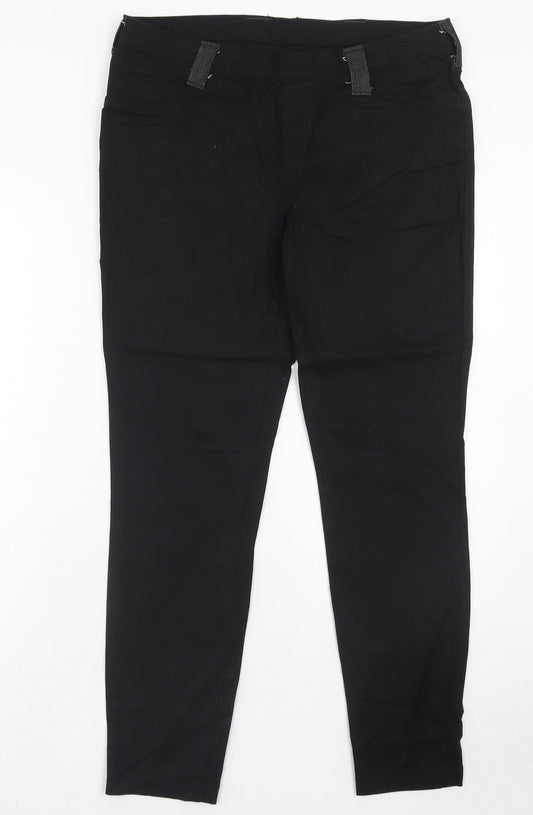 Womens UK Size 12 Preworn Regular Fit Skinny Black Jeans