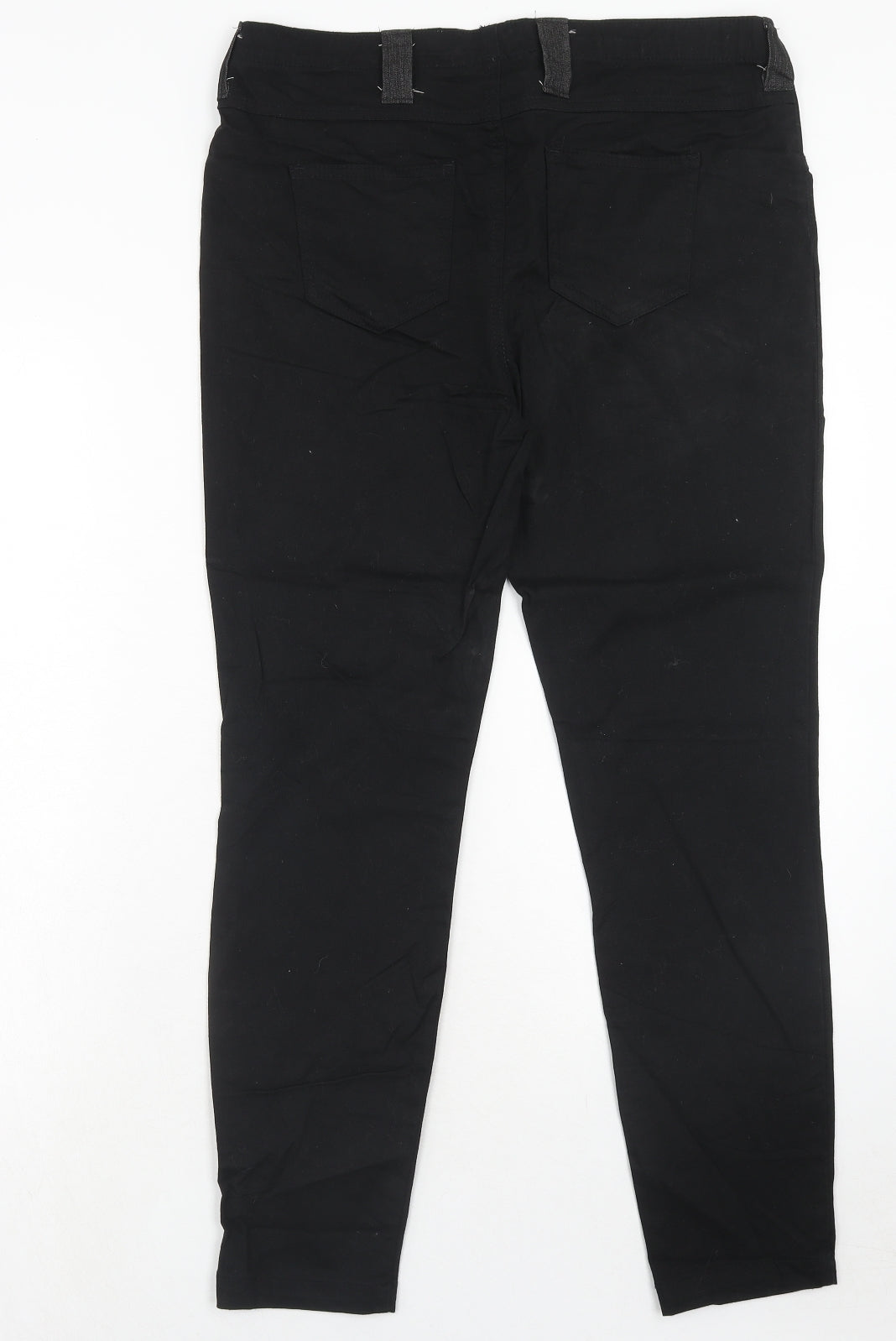 Womens UK Size 12 Preworn Regular Fit Skinny Black Jeans