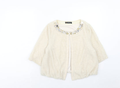 Womens UK Size 14 Kaleidoscope Beige Cardigan Jumper
