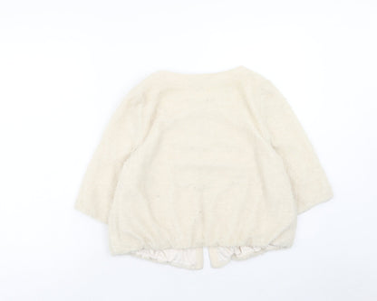 Womens UK Size 14 Kaleidoscope Beige Cardigan Jumper