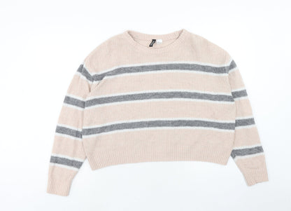 Womens UK Size M H&M Pink Pullover Jumper