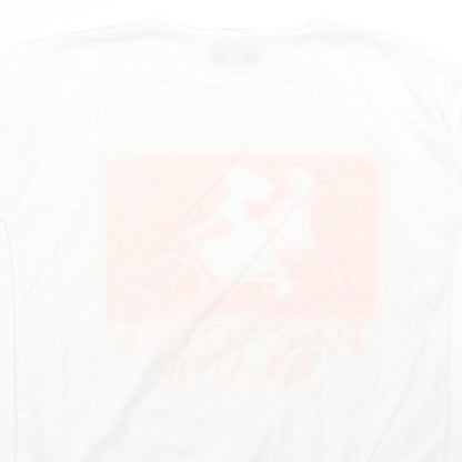Bavarridge Womens White Polyester Basic T-Shirt Size 4 Round Neck - Paradise Island