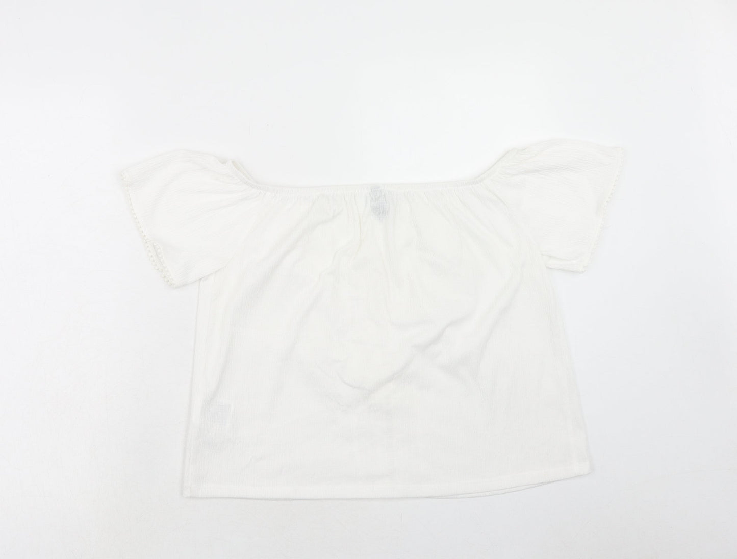 Womens UK Size L H&M White Basic Blouse
