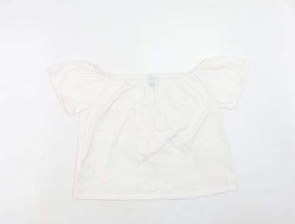 Womens UK Size L H&M White Basic Blouse