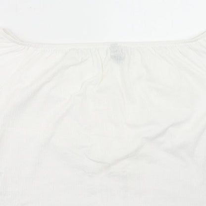 Womens UK Size L H&M White Basic Blouse