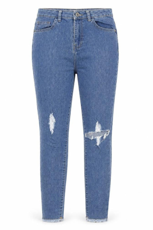 Womens UK Size 8 Misspap Regular Fit Skinny Blue Jeans