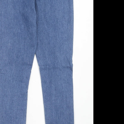 Misspap Womens Blue Cotton Skinny Jeans Size 8 Regular Zip