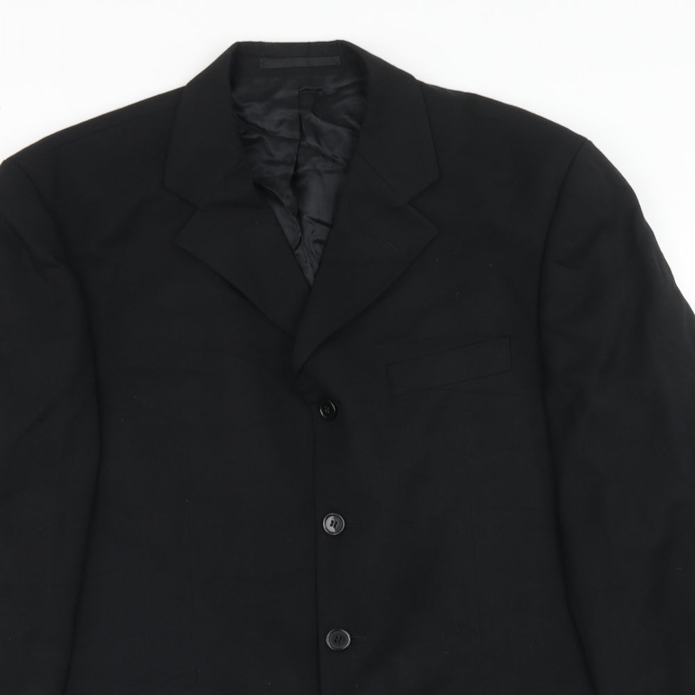 Mens UK Size 40 Daniel Grahame Regular Black Suit Jacket