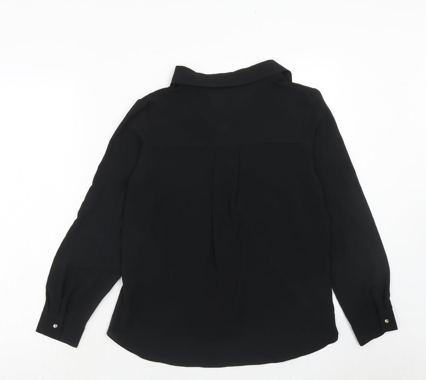 Womens UK Size S QED London Black Basic Blouse