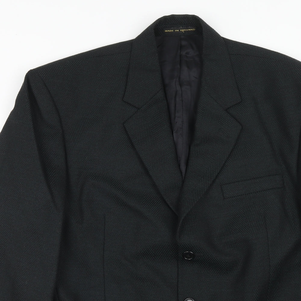 Mens UK Size 42 James Barry Regular Black Suit Jacket