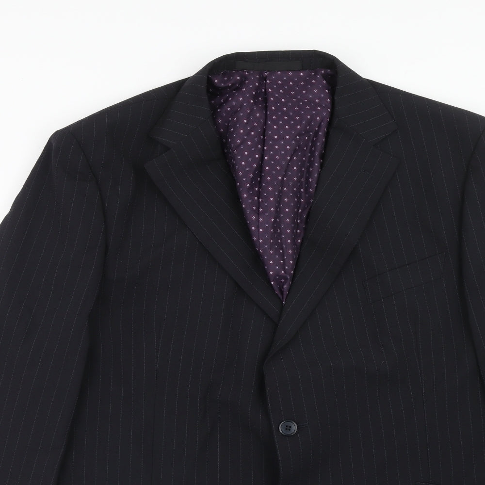 Mens UK Size 46 Marks and Spencer Regular Blue Suit Jacket