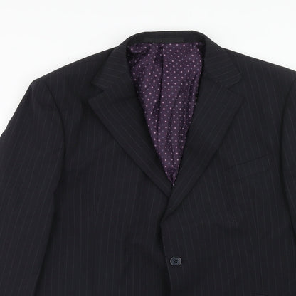 Mens UK Size 46 Marks and Spencer Regular Blue Suit Jacket