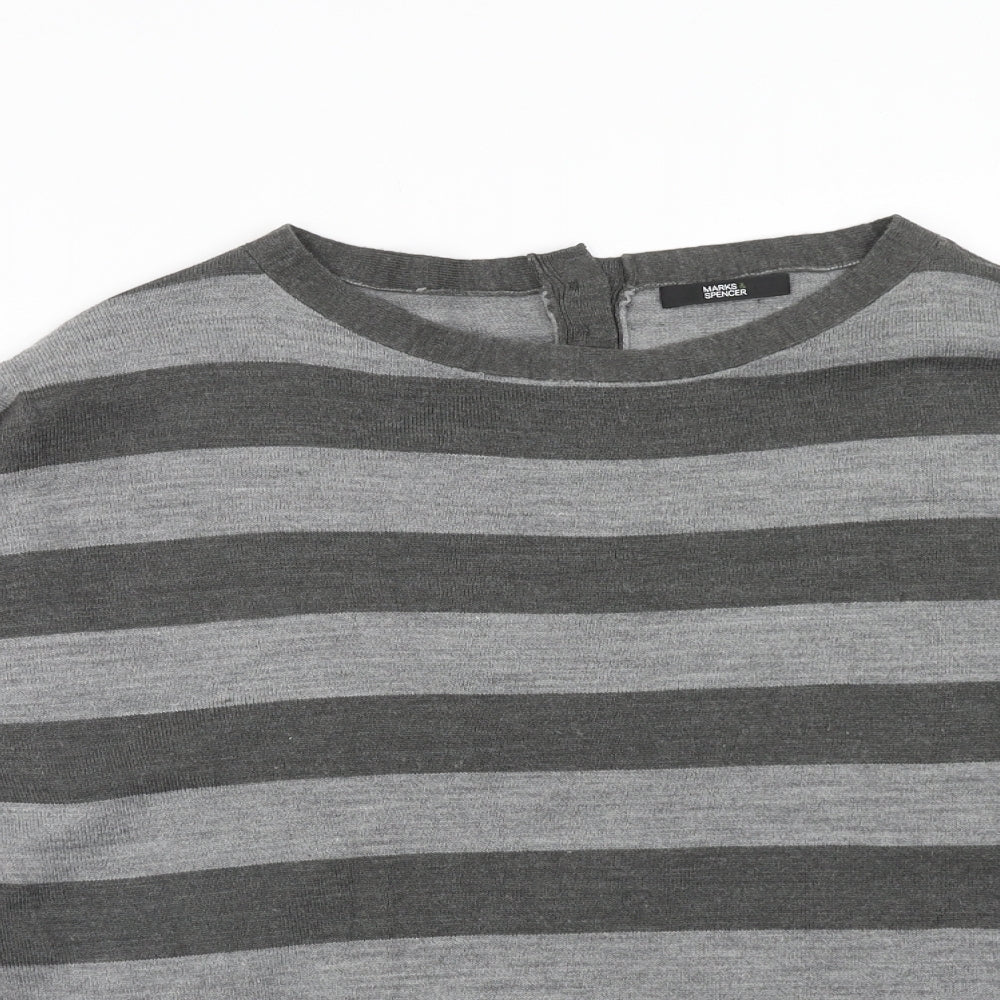 Womens UK Size 12 Marks and Spencer Grey Pullover Jumper