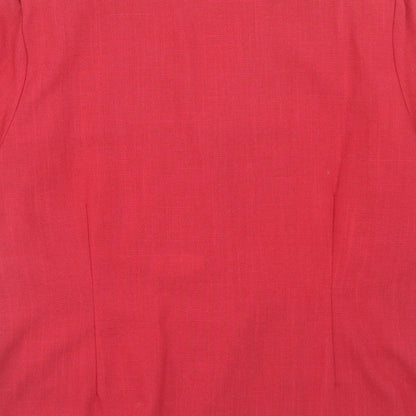 Studio Dee Womens Pink Polyester Jacket Blazer Size 14
