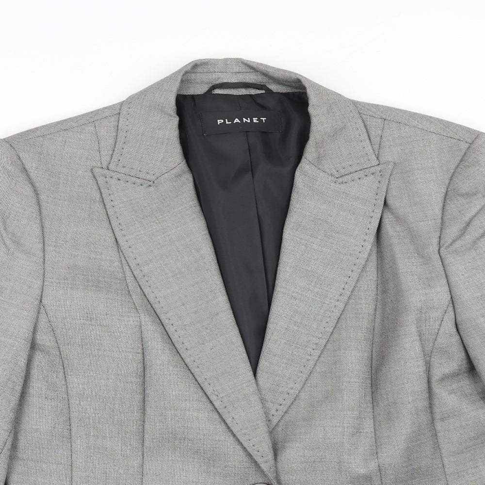 Womens UK Size 14 Planet Regular Grey Blazer