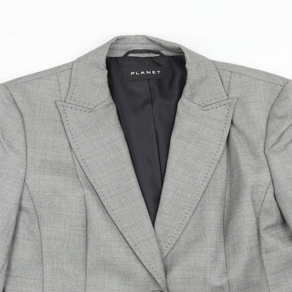 Womens UK Size 14 Planet Regular Grey Blazer