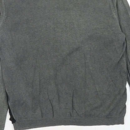 Gracia Womens Grey Boat Neck Polyester Pullover Jumper Size M - Lace Front