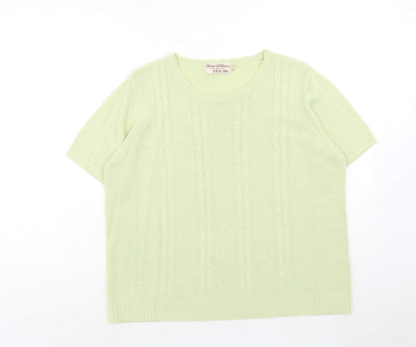 Womens UK Size L EWM Green Pullover Jumper