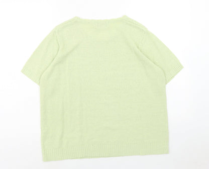 Womens UK Size L EWM Green Pullover Jumper