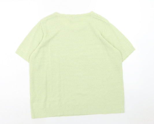 Womens UK Size L EWM Green Pullover Jumper