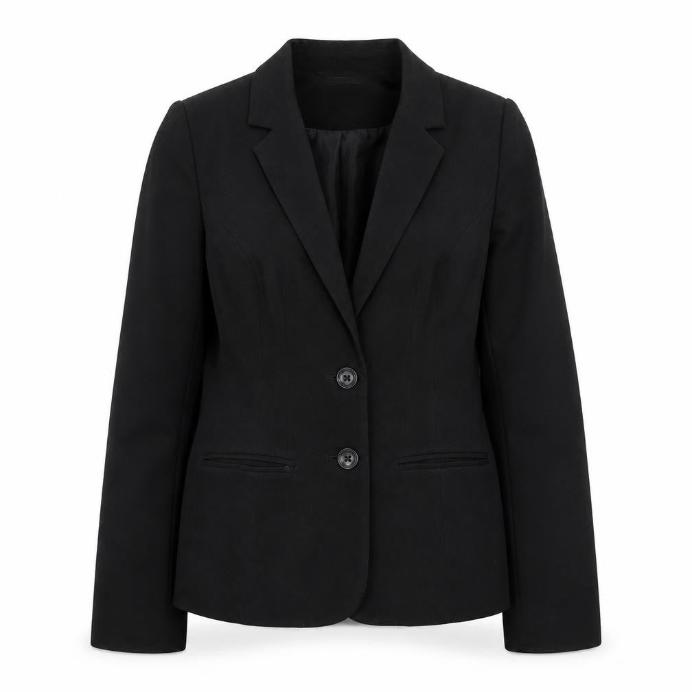 Womens UK Size 12 Papaya Regular Black Suit Jacket