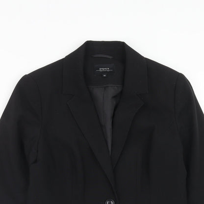 Papaya Womens Black Polyester Jacket Suit Jacket Size 12