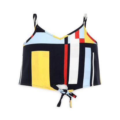 Womens UK Size S Preworn Multicoloured Cropped Tank