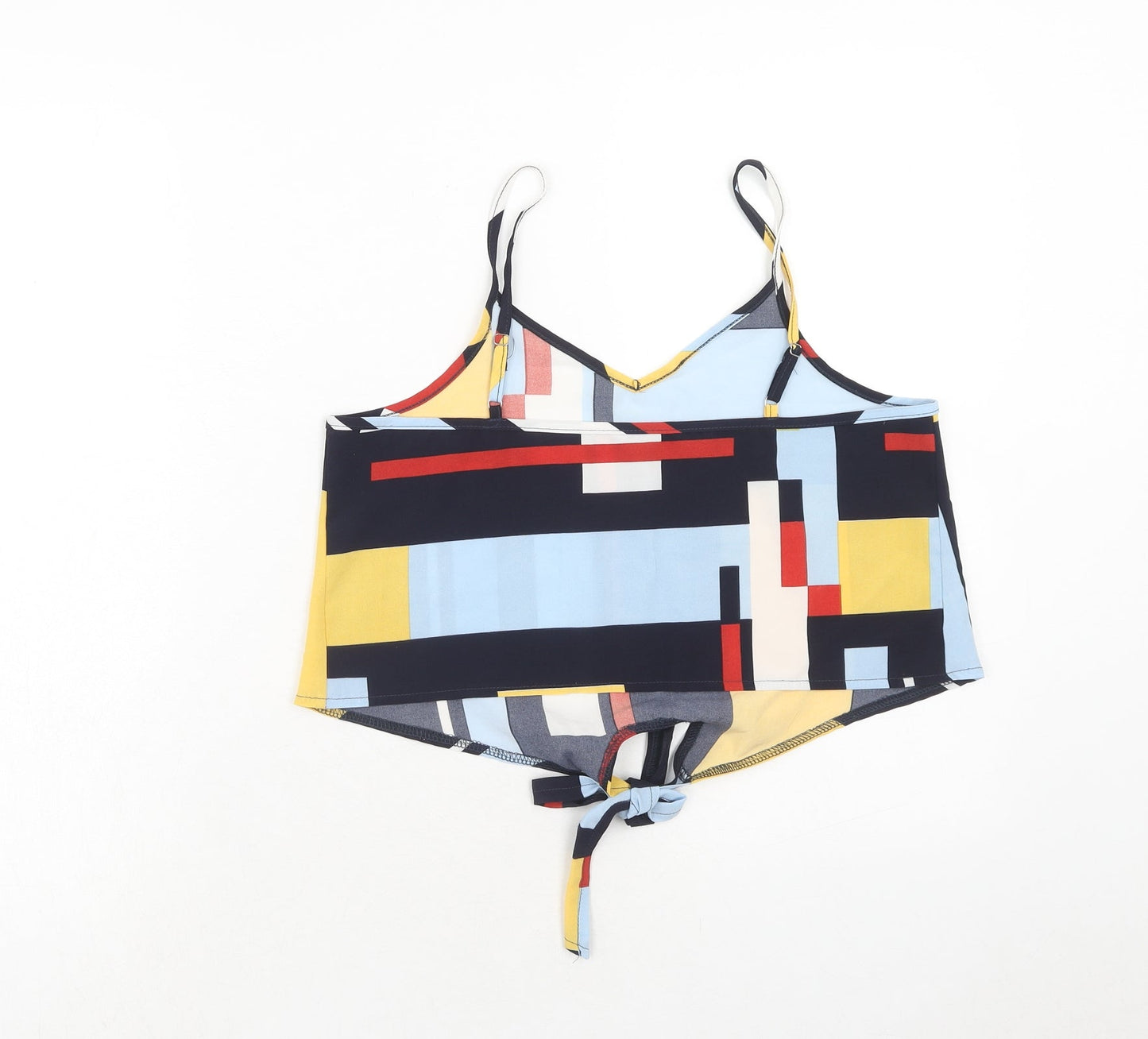 Womens UK Size S Preworn Multicoloured Cropped Tank