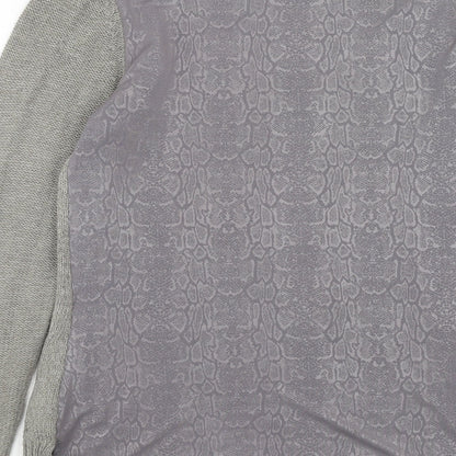 F&F Womens Grey Round Neck Acrylic Pullover Jumper Size 10