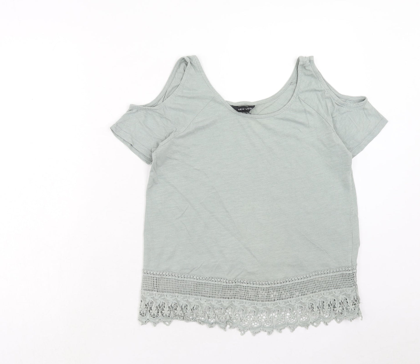 Womens UK Size 8 New Look Green Basic T-Shirt