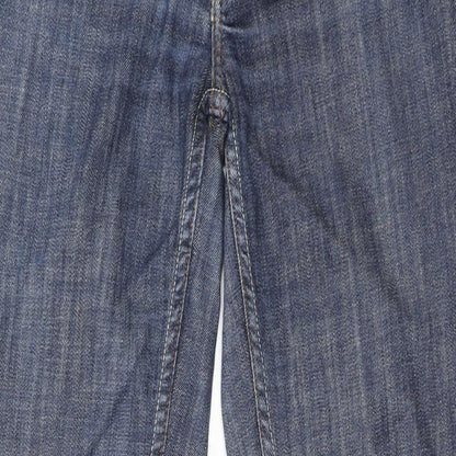 Seven Womens Blue Cotton Straight Jeans Size 29 in Regular Zip