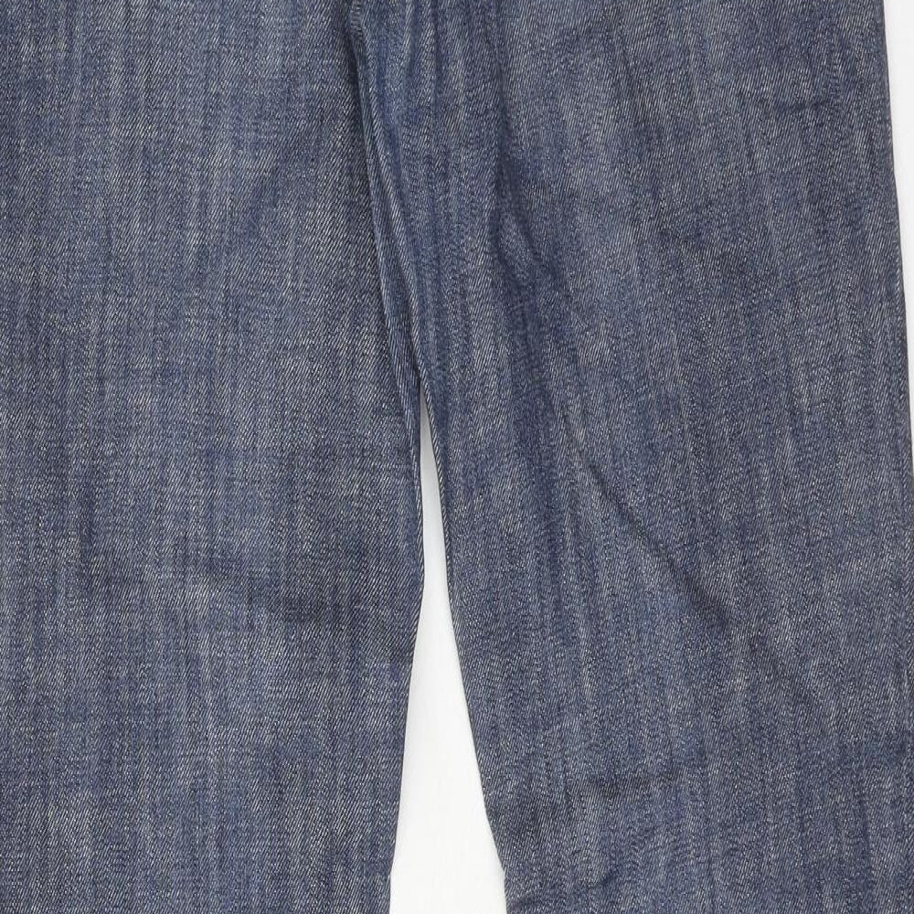 Seven Womens Blue Cotton Straight Jeans Size 29 in Regular Zip