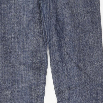 Seven Womens Blue Cotton Straight Jeans Size 29 in Regular Zip