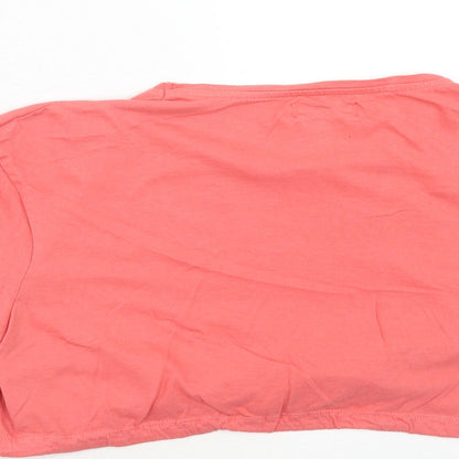 Womens UK Size S Brave Soul Pink Cropped T-Shirt