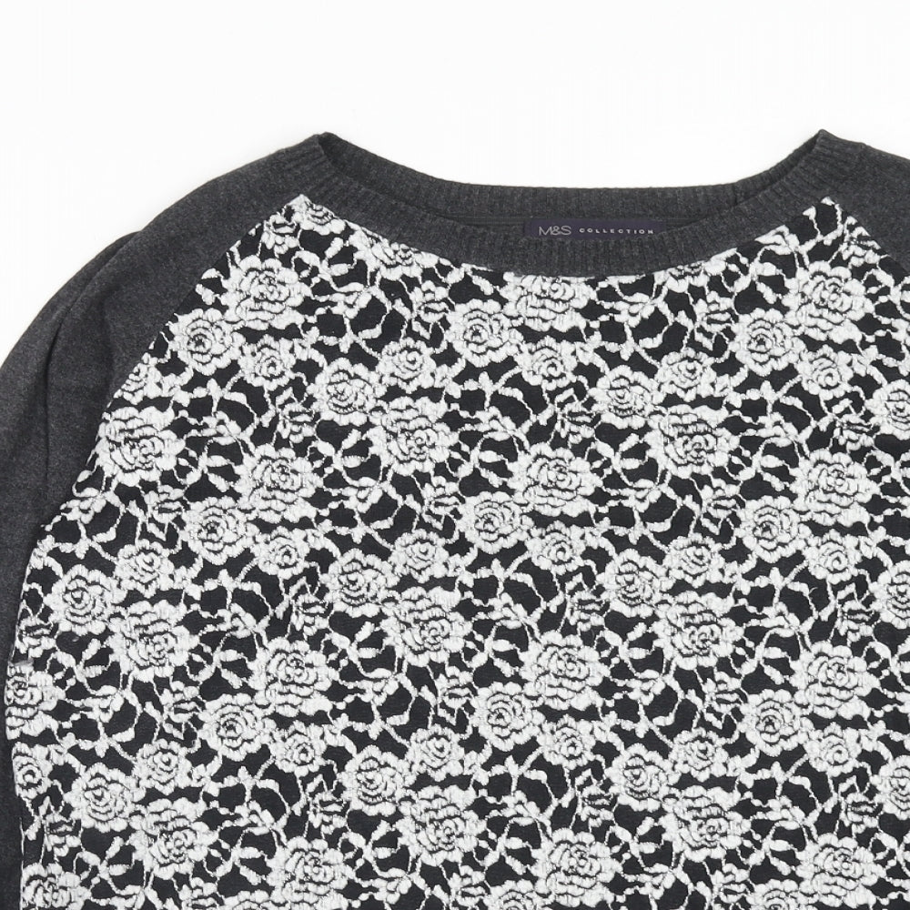 Womens UK Size 14 Marks and Spencer Grey Pullover Jumper