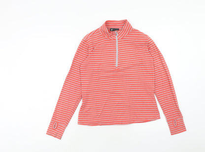 Palm Grove Womens Pink Striped Cotton Pullover Sweatshirt Size 10 Pullover